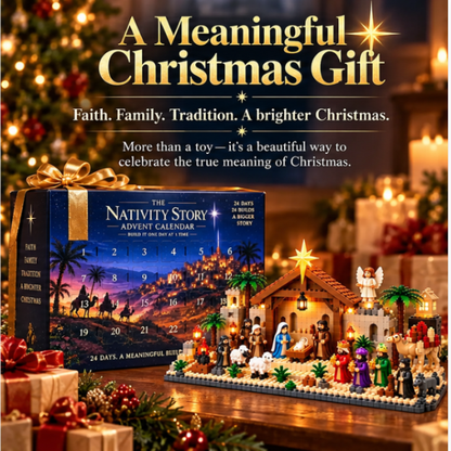 ⭐Nativity Advent Calendar – 24-day Buildable Christmas Nativity Set