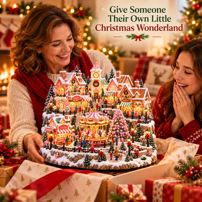 ✨ HOT SALE 49% OFF✨🎄'Candy-Bright' Christmas Market | Illuminated Miniature Christmas Town ✨