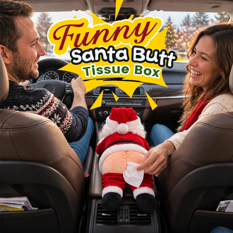 🎅😂 Funny Santa Butt Tissue Box – Hilarious Christmas Home Décor