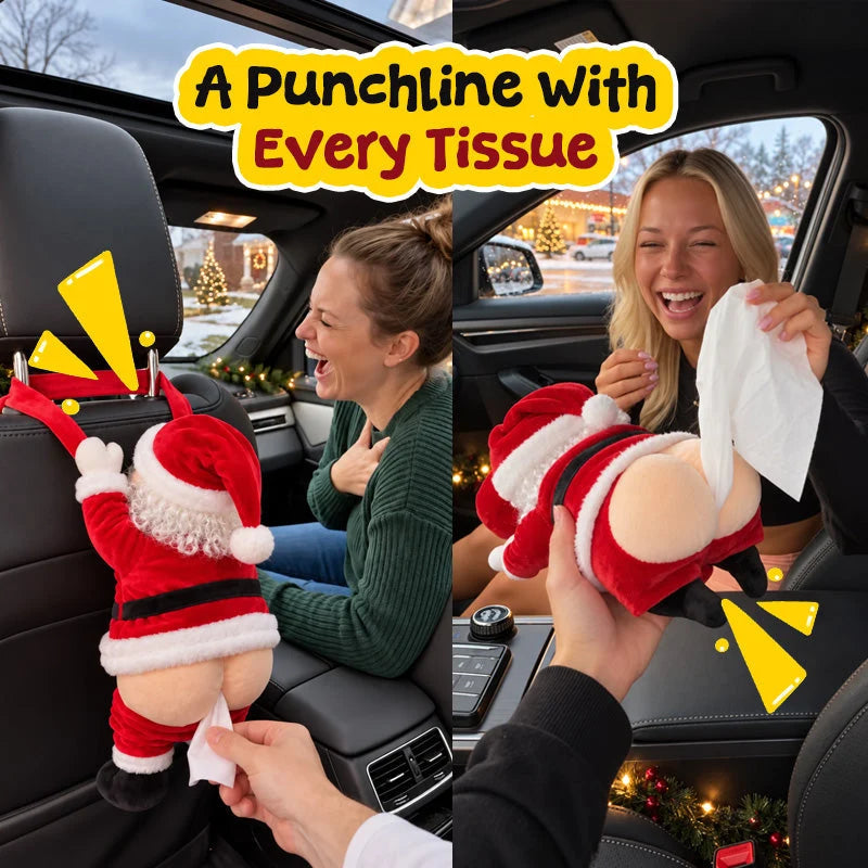 🎅😂 Funny Santa Butt Tissue Box – Hilarious Christmas Home Décor