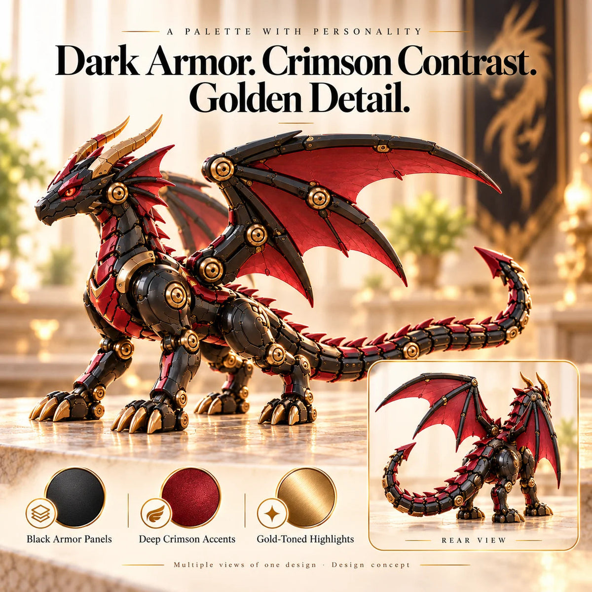 🐉 Mechanical Dragon Egg - Articulated Fantasy Figurine & Mystery Egg 🔥