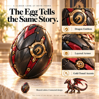 🐉 Mechanical Dragon Egg - Articulated Fantasy Figurine & Mystery Egg 🔥
