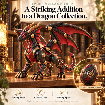 🐉 Mechanical Dragon Egg - Articulated Fantasy Figurine & Mystery Egg 🔥