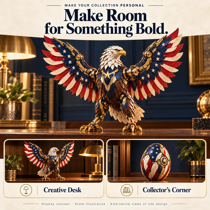 🔥🇺🇸 American Eagle Transforming Egg - Stars & Stripes Mechanical Figure 🦅