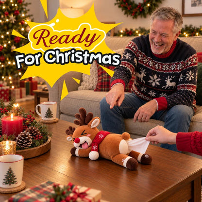🦌 Funny Christmas Reindeer Tissue Holder