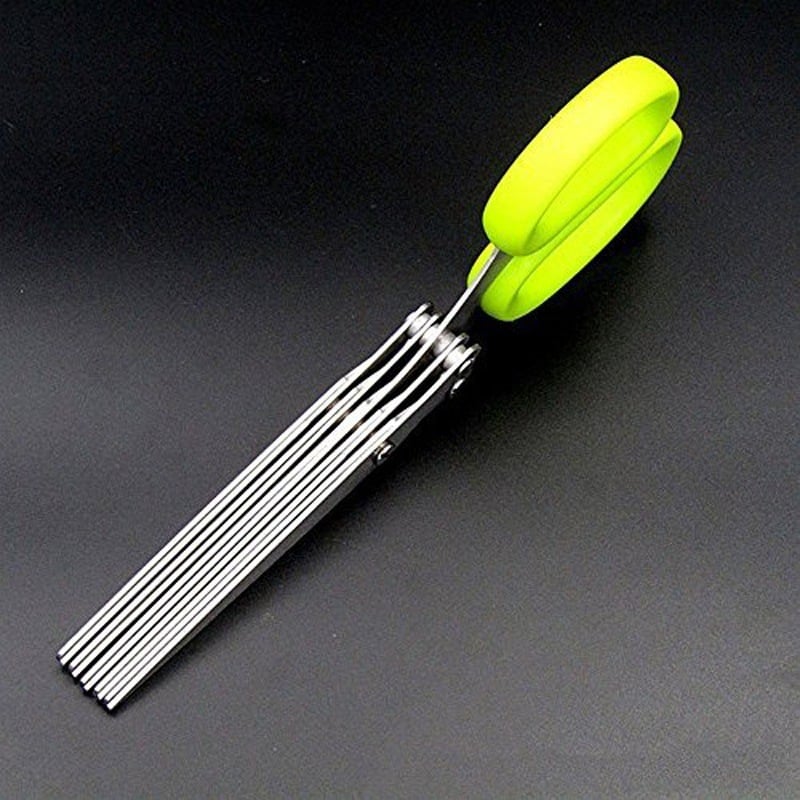 Stainless Steel 5 Blades Scallion Cutter Scissors✂️