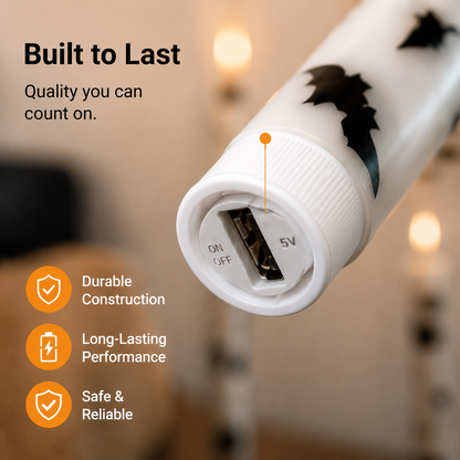 Halloween Flameless Taper Candles