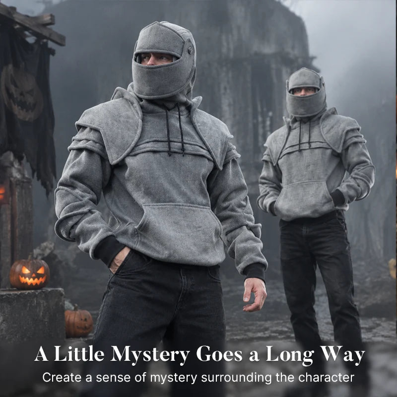 ⚔️🛡️Medieval Knight Cosplay Hoodie ✨ Fantasy Streetwear Pullover