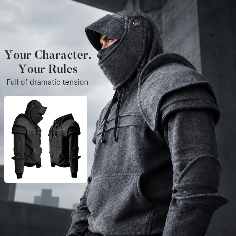 ⚔️🛡️Medieval Knight Cosplay Hoodie ✨ Fantasy Streetwear Pullover