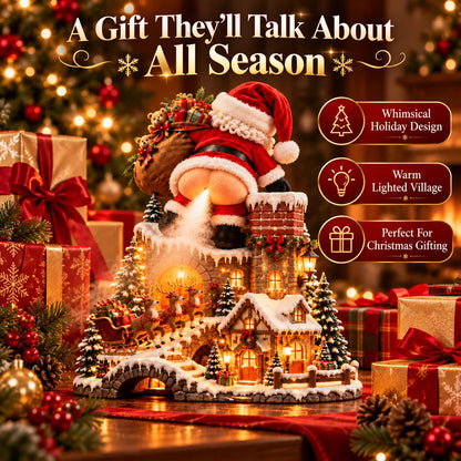 🎅 Santa’s Cheeky Christmas Village™ – Lighted Aroma Diffuser with Funny Santa Mist & Magical Holiday Glow