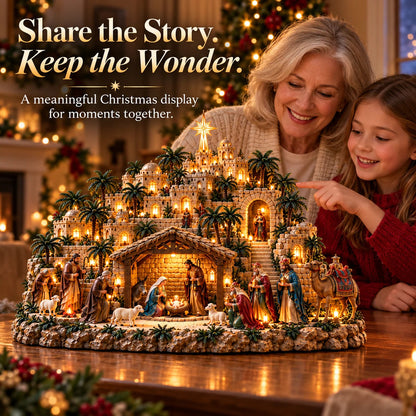 ✨ Remember the Night That Changed Everything! — The Holy Night of Bethlehem Illuminated Nativity Village
