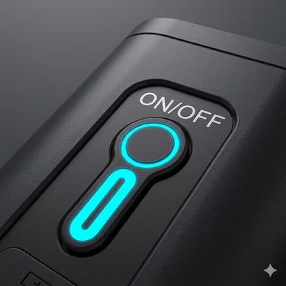 Portable mini air pump, rechargeable, comes with a storage bag and a 6-foot charging cable
