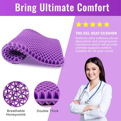 ✨ 🪑 Double-Layer Gel Seat Cushion | Cooling Pressure Relief