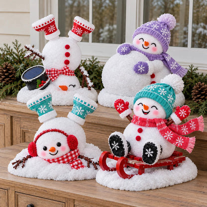 📌☃️ Adorable Light-Up Snowmen | 4 Cute Christmas Garden Style