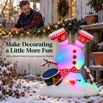 📌☃️ Adorable Light-Up Snowmen | 4 Cute Christmas Garden Style