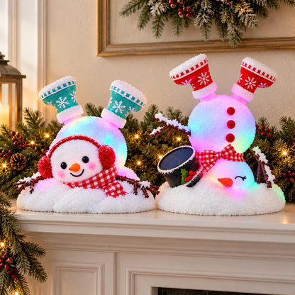 📌☃️ Adorable Light-Up Snowmen | 4 Cute Christmas Garden Style