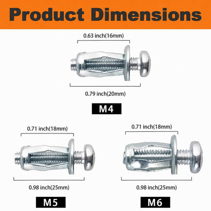 🔩 Heavy-Duty Petal Expansion Rivet Locking Nuts Set with Zinc-Plated Carbon Steel 🛠️