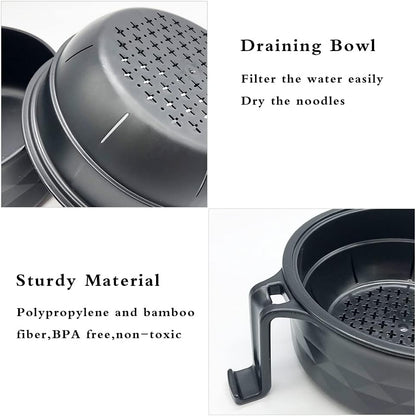 🍜 Microwavable Wheat Straw Ramen Bowl Set With Utensils 🥢