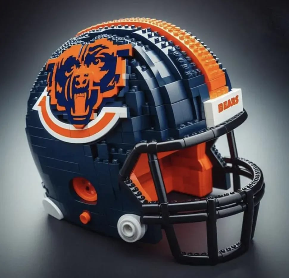 🏈 Football Helmet Building Blocks – 300+ Piece Collectible Model Kit 🎁