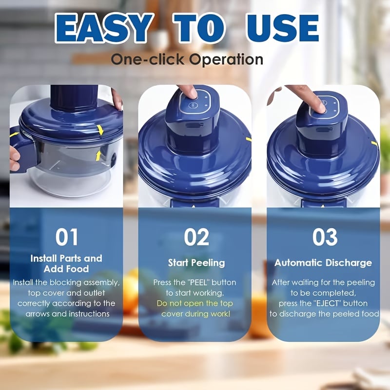 🔥 LAST DAY: 50% OFF & FREE SHIPPING ✈️🍎 Universal Automatic Fruit Peeler – Smart Kitchen Gadget For Effortless Peeling