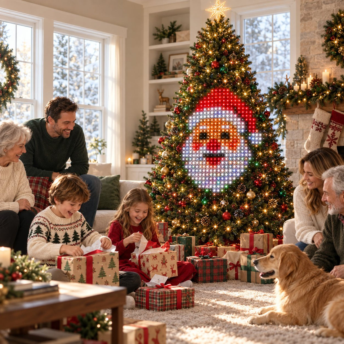 🔥 In Stock 100pcs — Ships Within 24 Hours 🎄 Smart Pixel Christmas Tree Lights | Create Your Own Animated Light Show