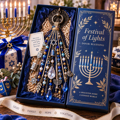 🕎 Festival of Lights Door Blessing – Hanukkah Home Keepsake