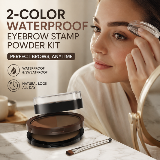 ✨ Adjustable Eyebrow Stamp – Two-Color Brow Powder For Natural-Looking Brows