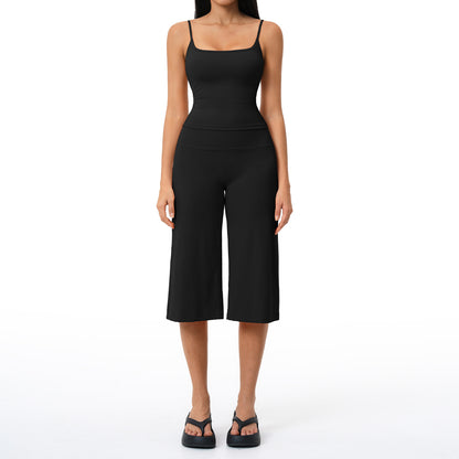 🧘 Women's 2-Piece Tank & Cropped Wide-Leg Activewear Set ✨