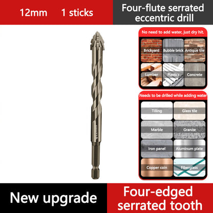 🔥 4PCS Eccentric Spiral Drill Bit Set – Deep Hole Drilling for Wood, Metal & Concrete ⚙️
