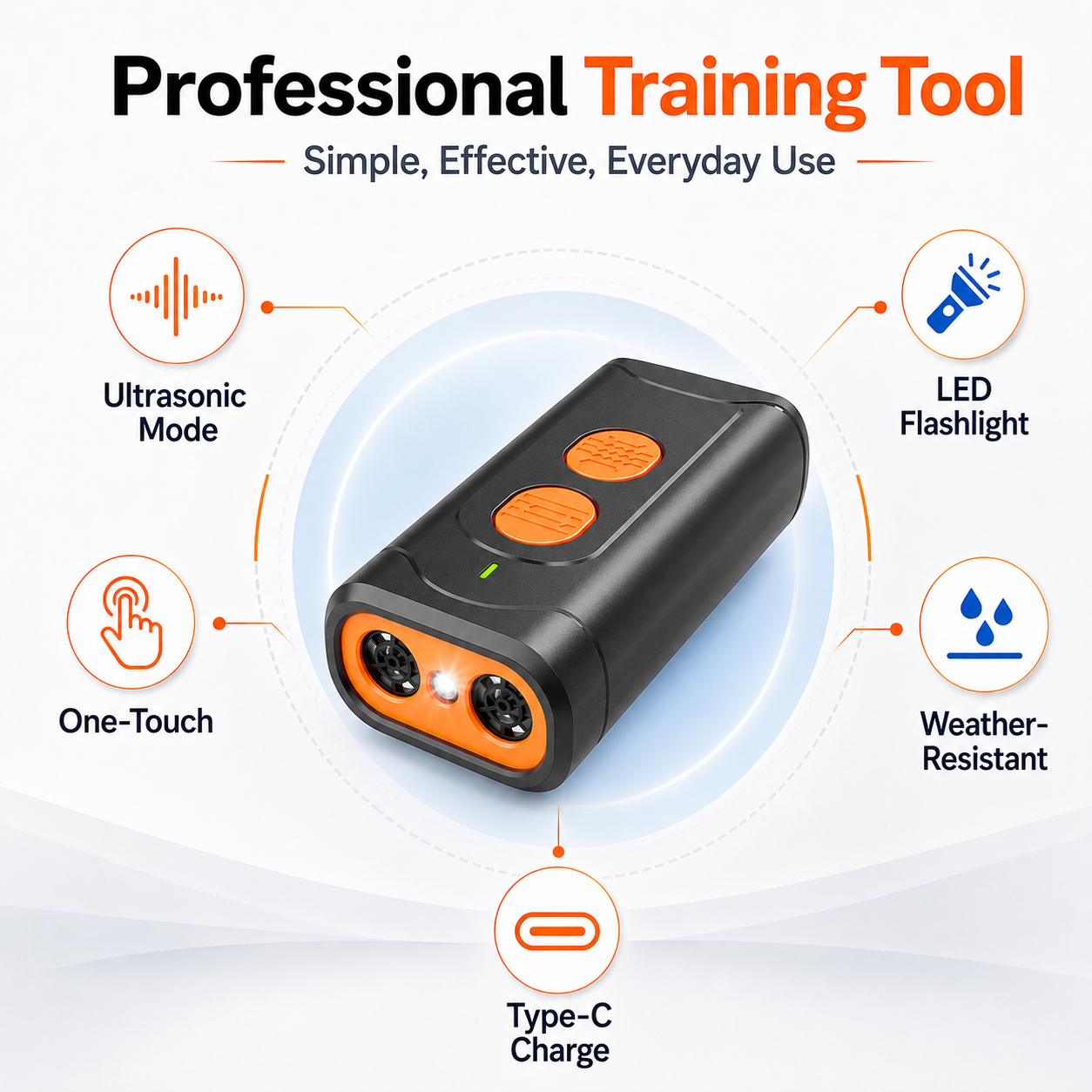 🐶 No-Shock Ultrasonic Dog Trainer – Stop Barking Fast & Train Better Behavior