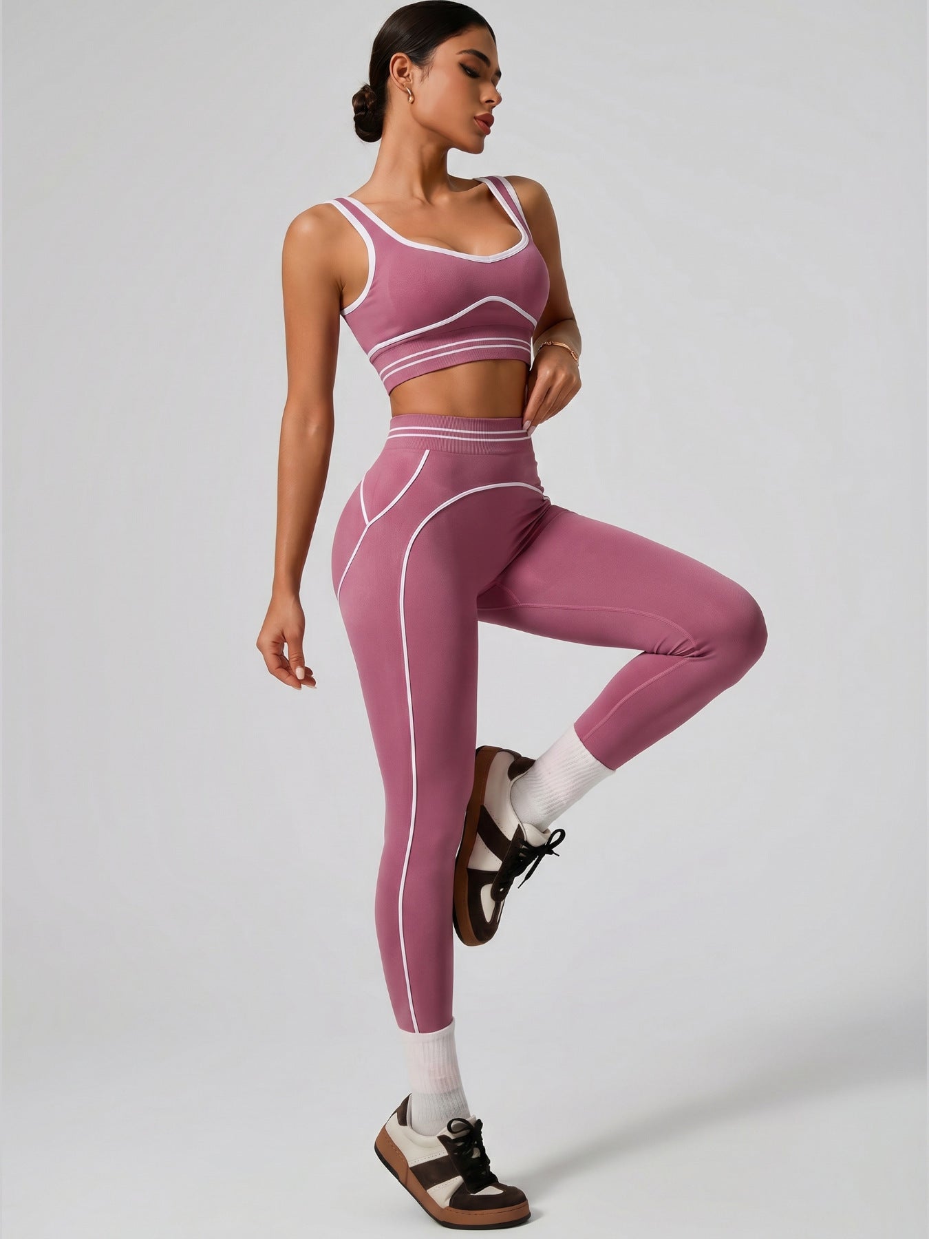 💗 Sculpt Seamless High-Waist Set | Butt Lift Gym Outfit ✨ | Squat Proof Workout Wear
