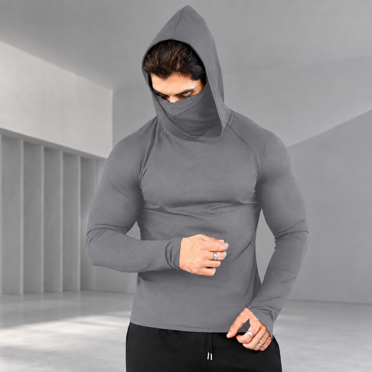 🍂 CLEARANCE SALE: 50% OFF |🛡️ 3-in-1 Integrated Hooded Sun Shirt with Face Cover 🚴‍♂️