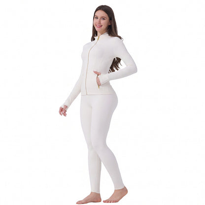 ✨ Sculpt-Seamless 2-Piece Athletic Performance Jacket & High-Waist Leggings Active Set 🏃‍♀️