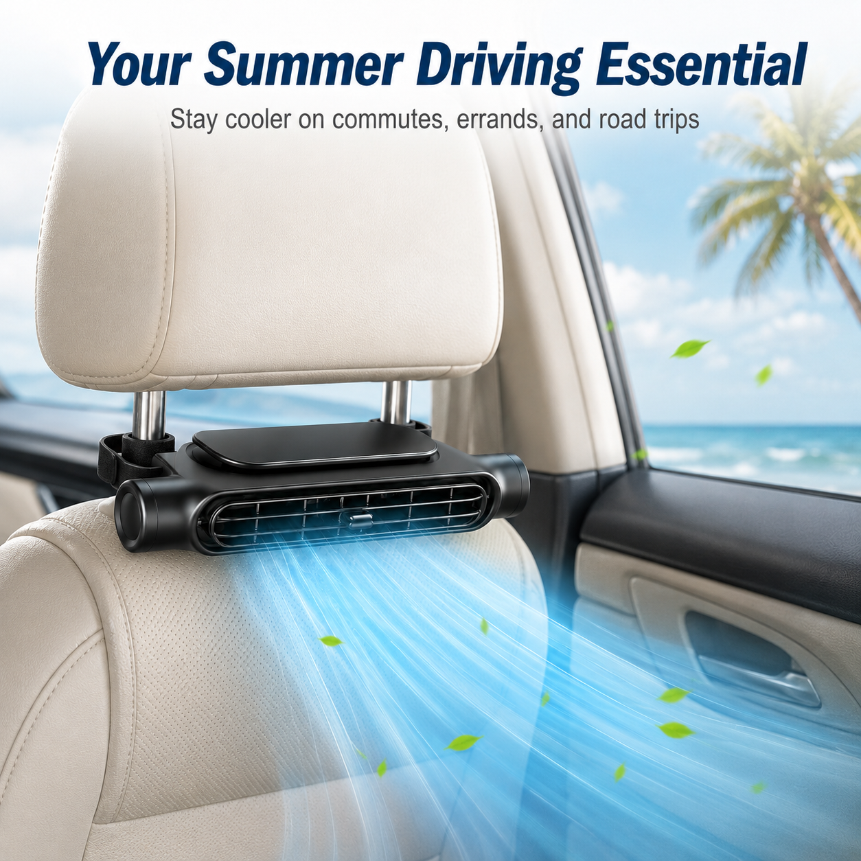 🧊 Portable Car Headrest Cooling Fan