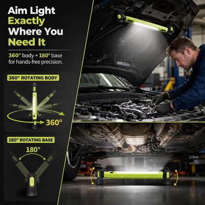 🔦 3000LM Magnetic LED Work Light – Rechargeable & Hands-Free