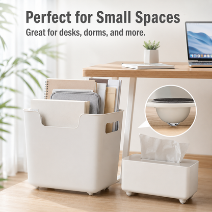 ✨ 360° Stick-On Caster Wheels – Move Boxes, Bins & Small Furniture Effortlessly