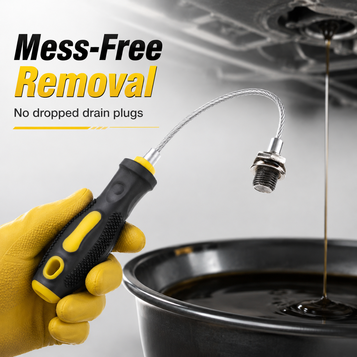 🛠️ Universal Flexible Oil Plug Remover Tool