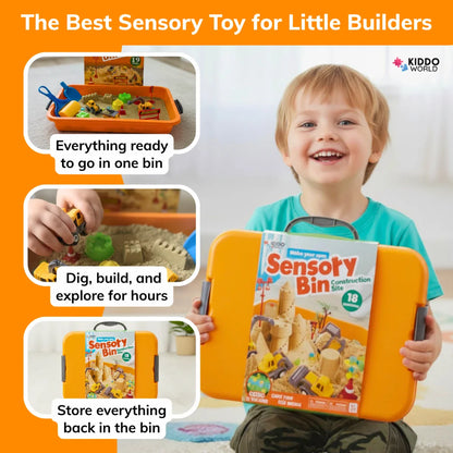 🚜 Magic Magnetic Sand Construction Playset for Kids – Mess-Free Sensory Building Toy