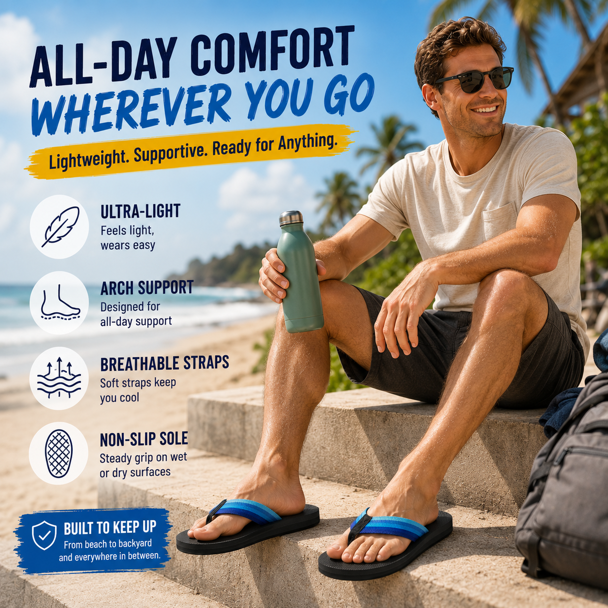 🚨50% OFF 🚨 Epic Beach Prank! Novelty Middle Finger Footprint Flip Flops 🏖️🖕