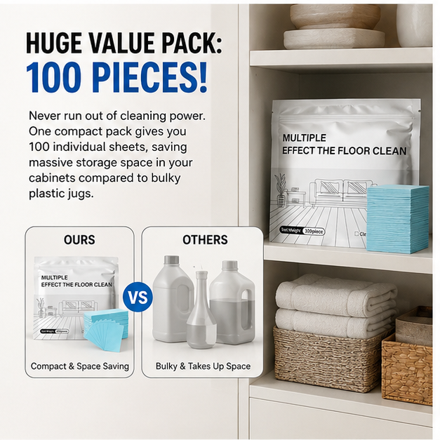 ✨ 100pcs Multi-Surface Floor Cleaning Tabs - Deep Clean & Shine 🧼