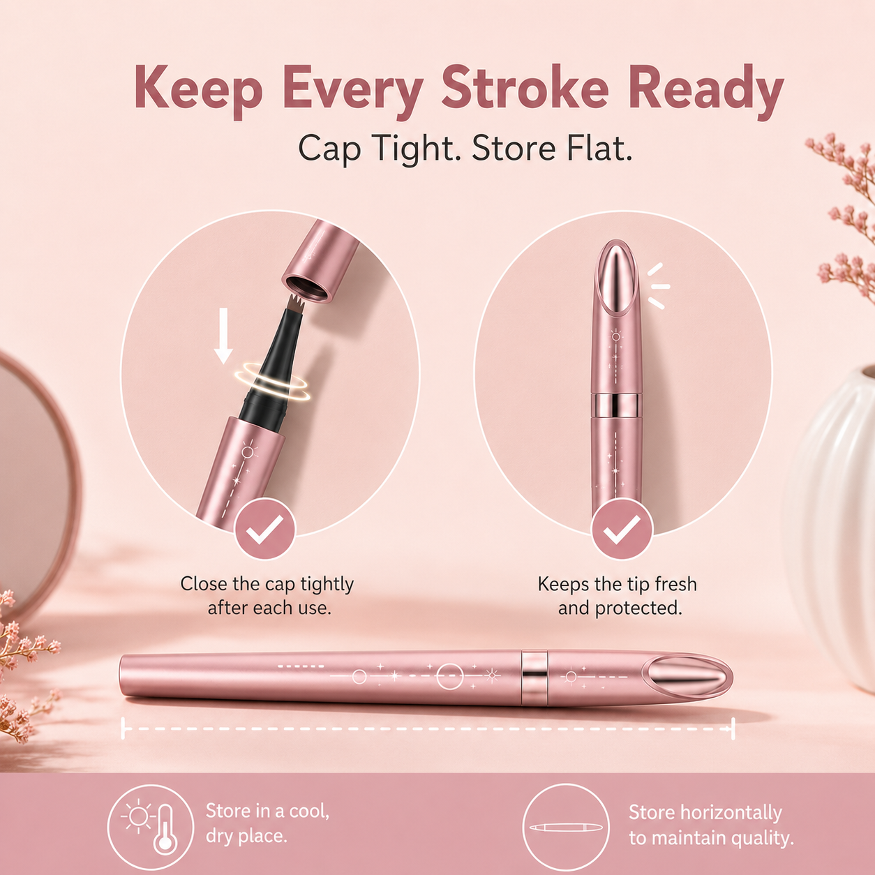 👁️ 4-Tip Micro-Fork Waterproof Eyebrow Pen ✍️