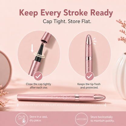 👁️ 4-Tip Micro-Fork Waterproof Eyebrow Pen ✍️