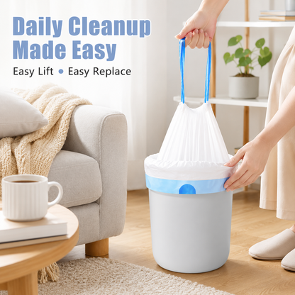 🏡 Heavy-Duty 4-Gallon Drawstring Trash Bags