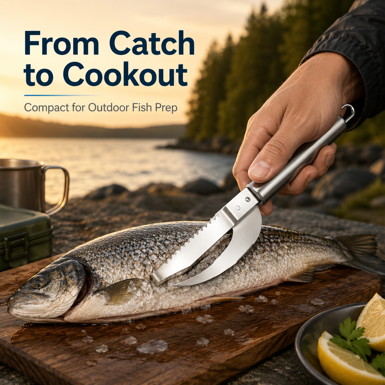 🐟 3-in-1 Stainless Steel Fish Scaler 🔪