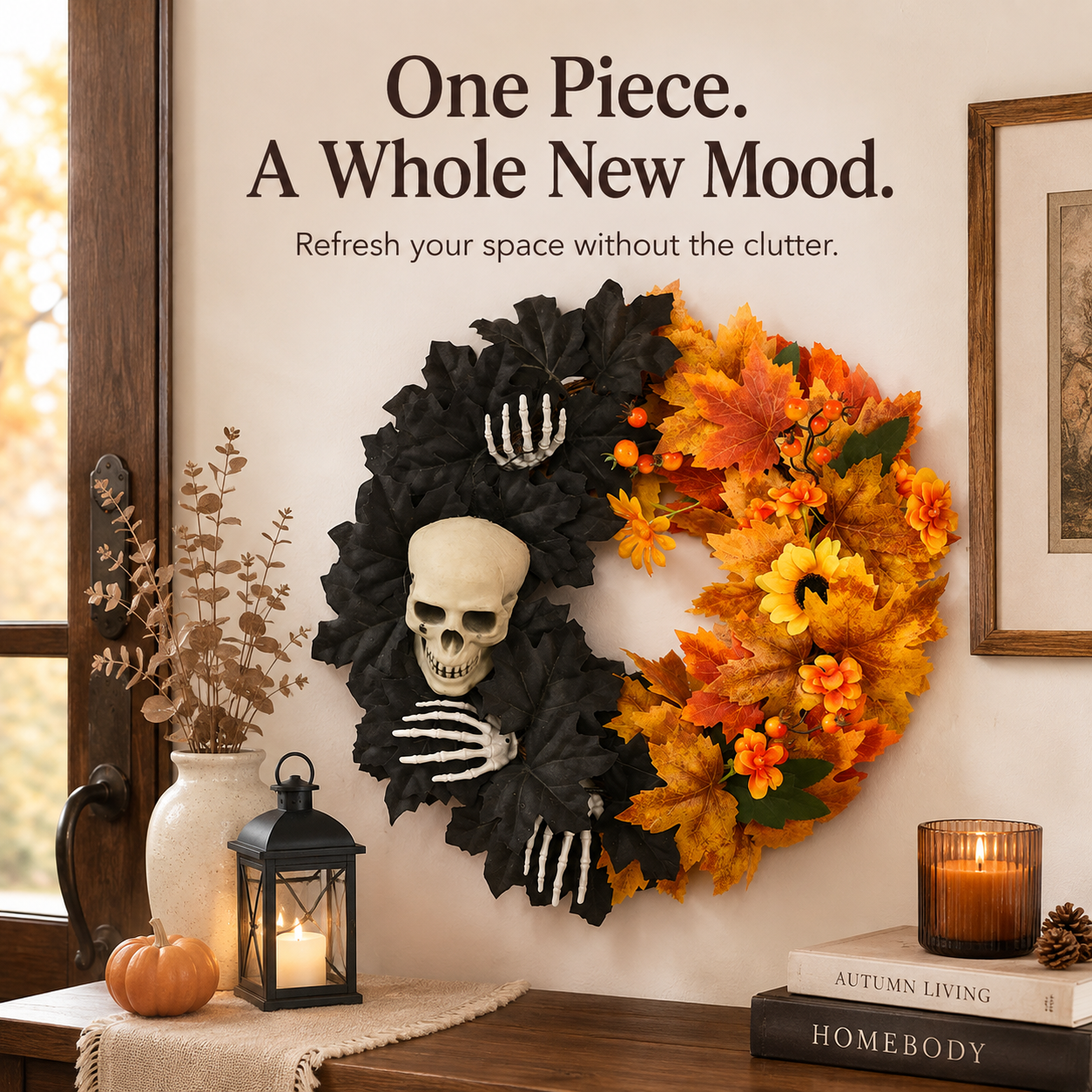 🎃 Spooky Halloween Front Door Wreath Collection for Holiday Decor 👻
