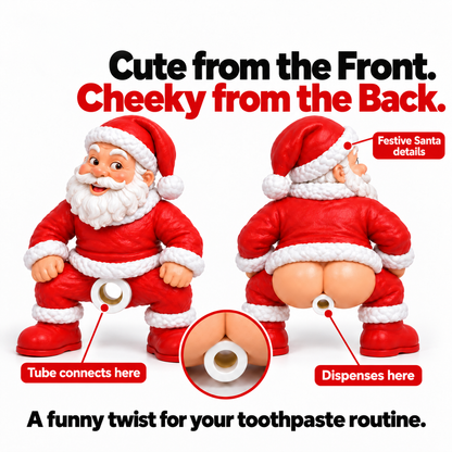 😂 Cheeky Santa Toothpaste Squeezer 🎄The Funniest Bathroom Surprise!