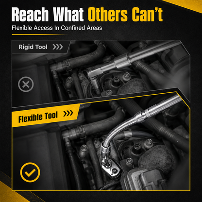 🔧 3-Piece Flexible Socket Extension Set – Reach Tight Bolts Faster