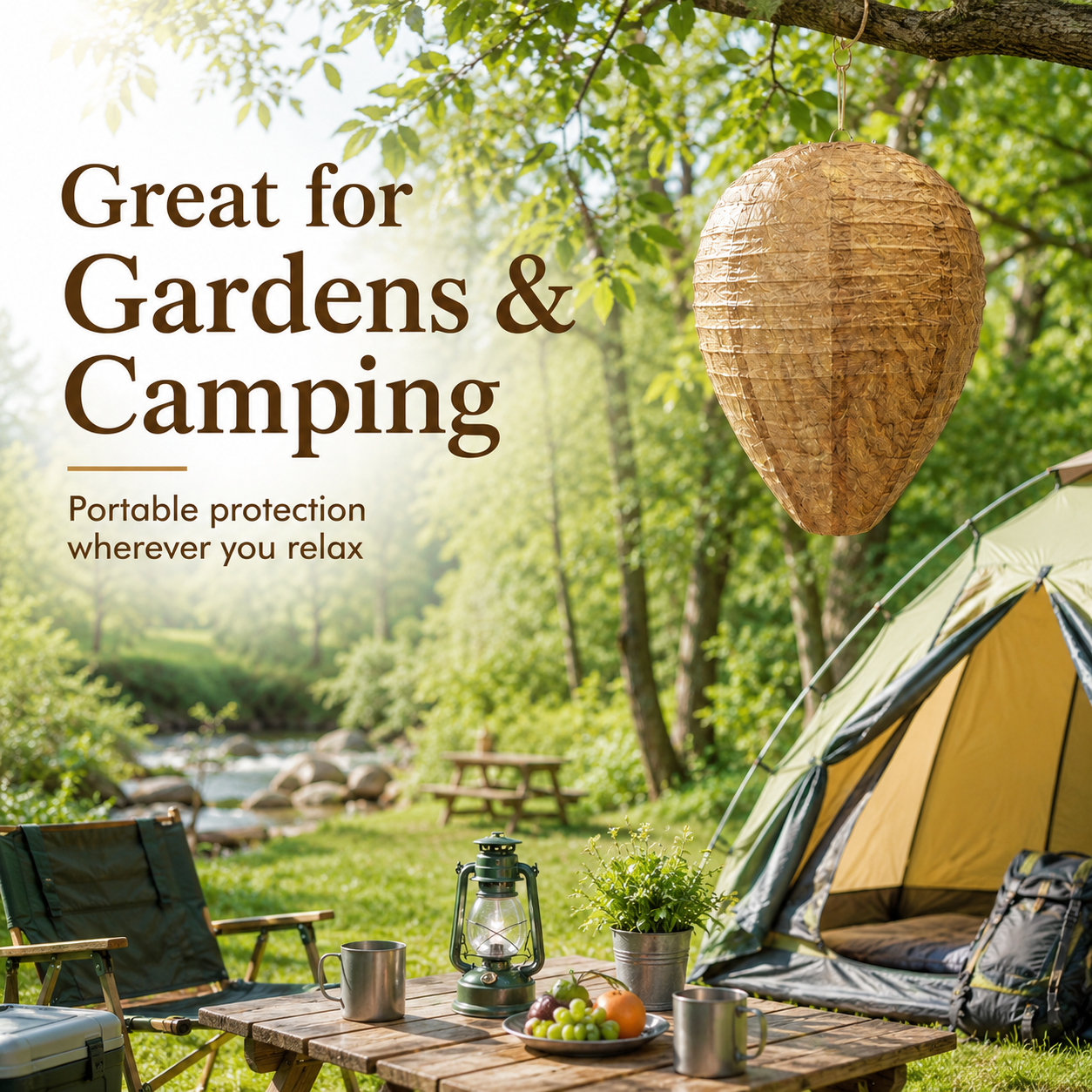 Wasp Nest Decoy 🐝 Natural Outdoor Repellent
