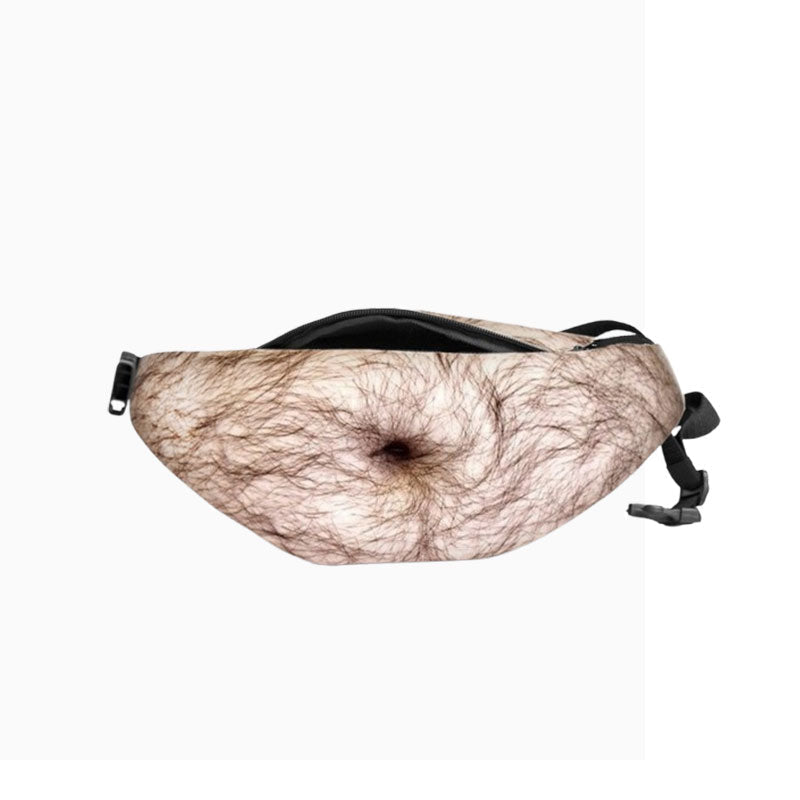 😂 Funny Realistic Big Belly Waist Bag – Novelty Dad Bod Fanny Pack 🎁