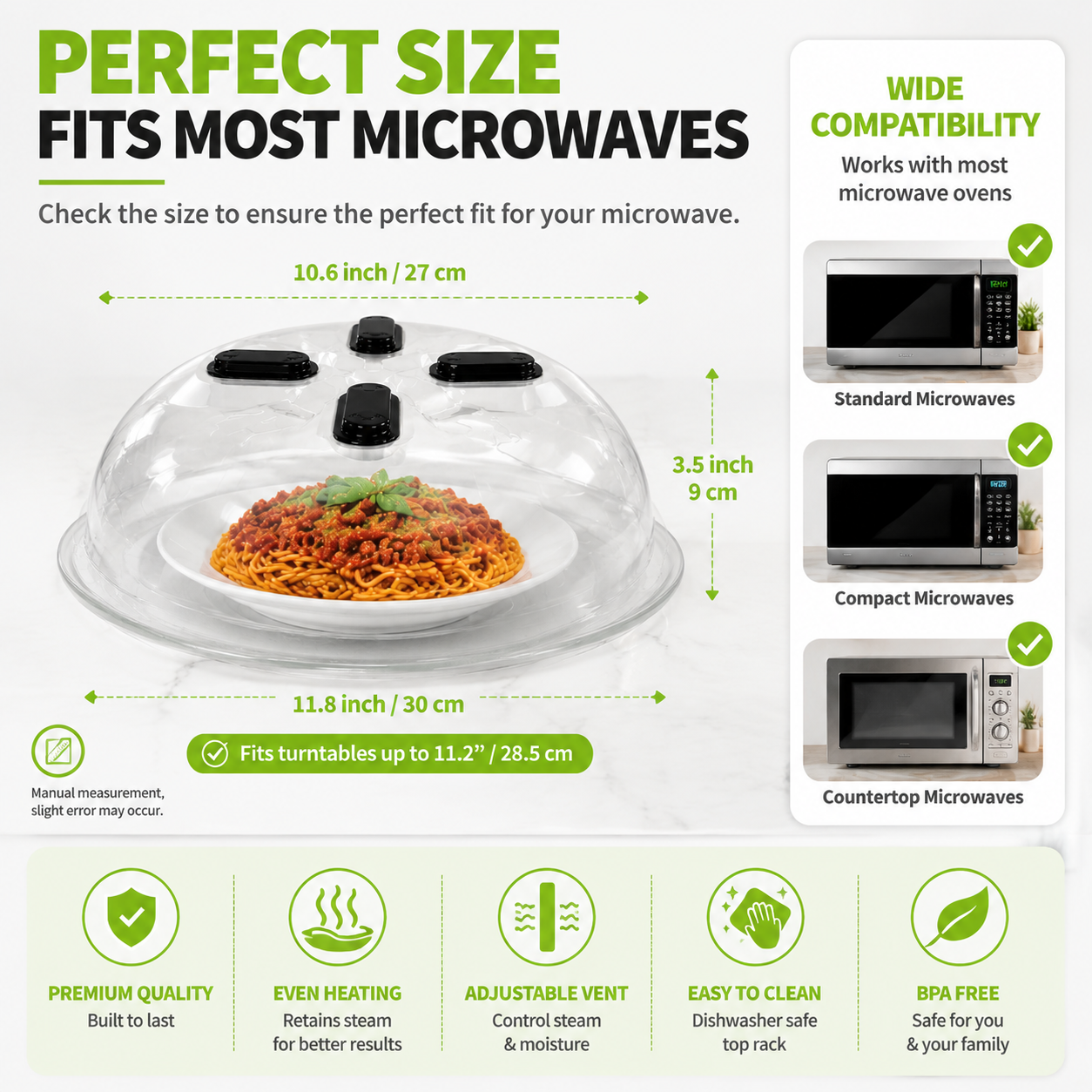 🧲 Magnetic Microwave Splatter Cover Lid